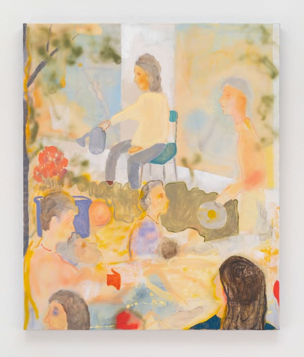 Sam Bornstein Hanging Garden, 2022 Oil, acrylic ink and airbrush on linen 36 x 30 inches (91.4 x 76.2 cm)