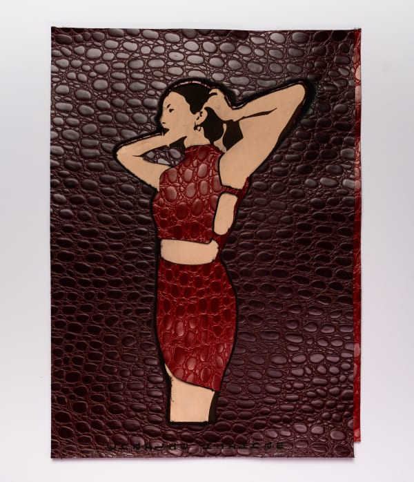 Scars are your Beautiful, 2024 Laser Engraved, hand cut leathers 42x59cm