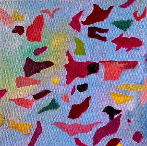 Maggie Perrin-Key, Studio Wall With Shapes, 2022