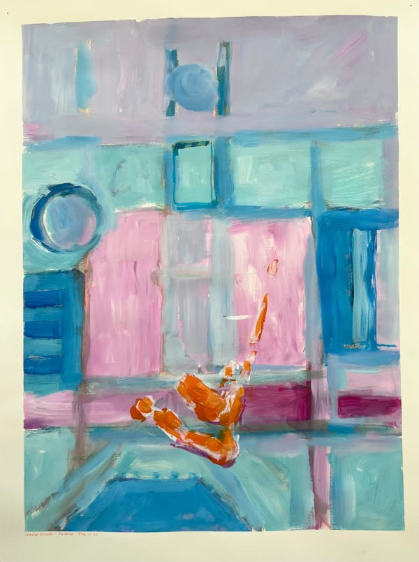 Abie Harris, Orange Rocker - Big House, 2022