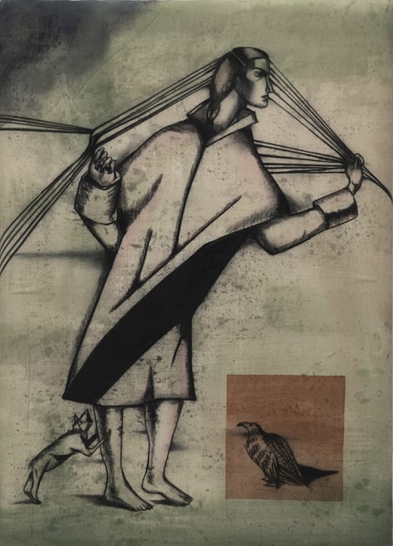 Anju Dodiya, Arachne's walk, 2019