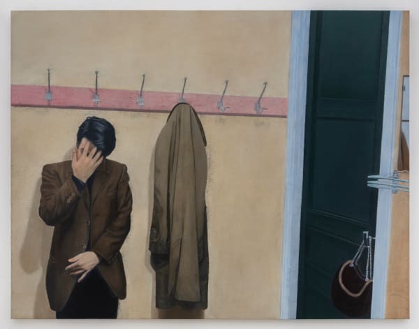 Atul Dodiya, Paul in the bathroom, 2020-2022