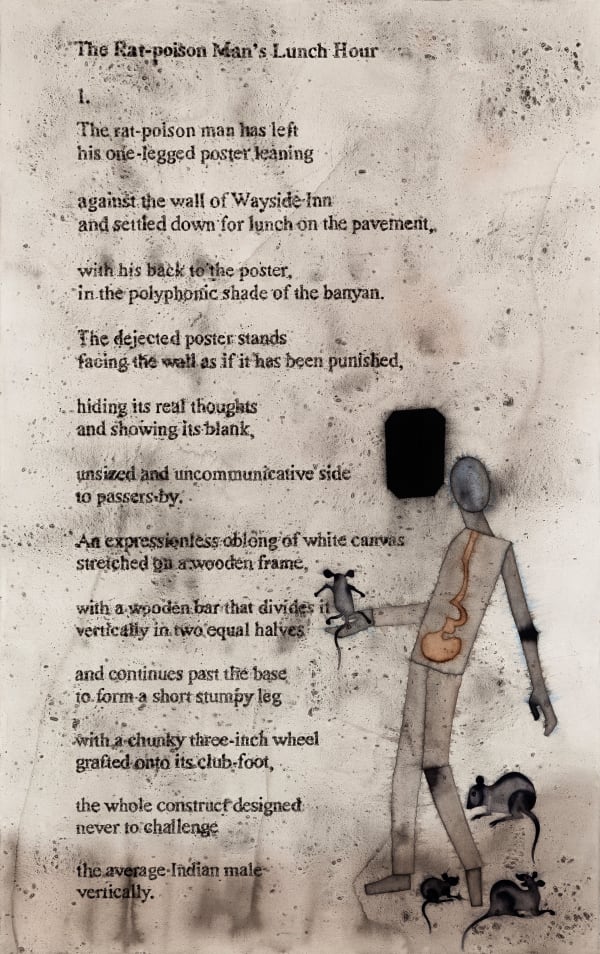 Atul Dodiya, The Rat-poison Man's Lunch Hour, 2014
