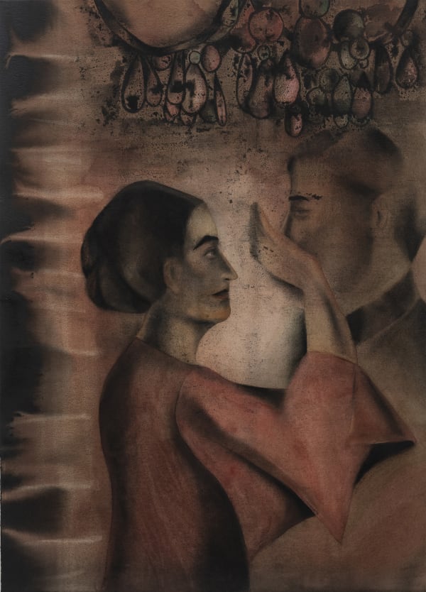 Anju Dodiya, Untitled (with chandelier), 2019