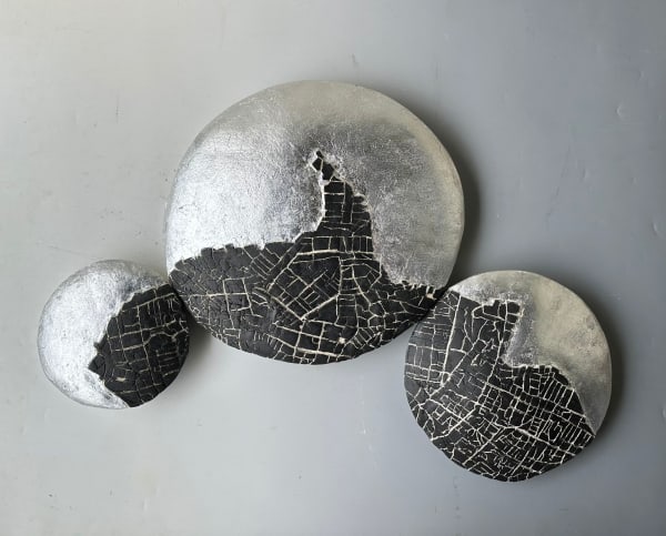Madhvi Subrahmanian, Untitled (from the series Mappa Mundi - Black & Silver), 2023