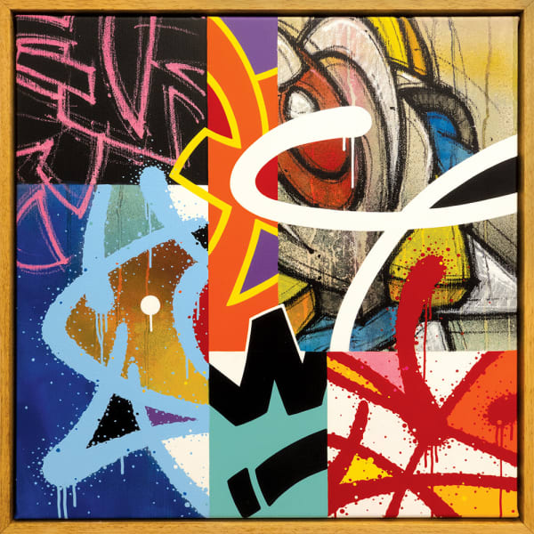 Fifty Fifty 2, 2022 Acrylic on canvas 50 x 50 cm