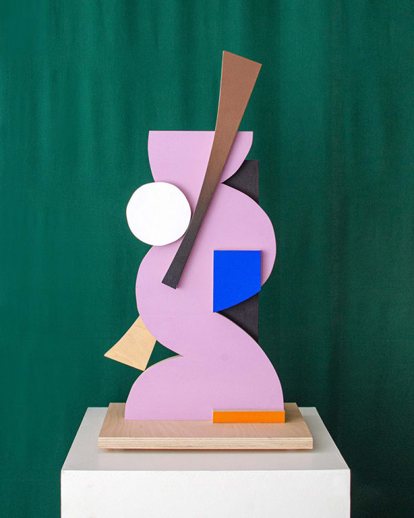 Chantournée #4, 2024 Hand-painted wooden sculpture 68 x34 cm