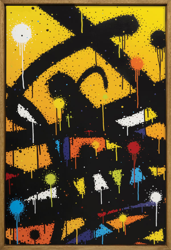 Hotspot 8, 2022 Acrylic and spray paint on canvas 60 x 40 cm