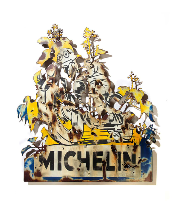 Le Rapido, 2025 Hand-cut metal plate 95 x 84 cm