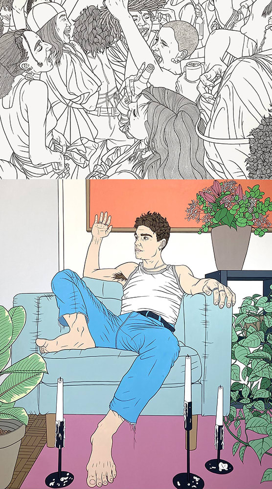 Opulence, 2023 Acrylic on canvas 180 x 100 cm