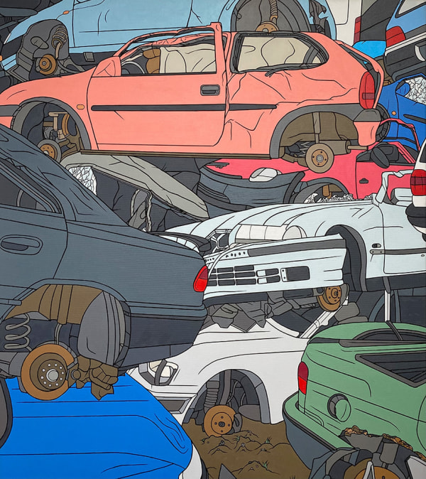 Dis moi qui je suis, 2023 Acrylic on canvas 90 x 80 cm