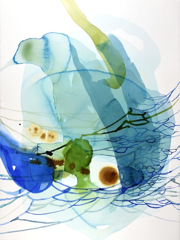 Ana Žanić Viridis VII, 2022 Watercolor on paper 30 x 22" unframed 41 x 33.5" framed