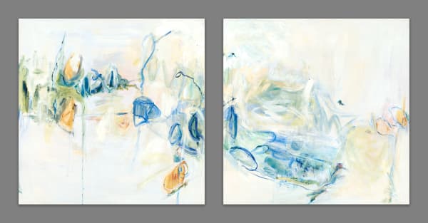 Amy Cannady, Thoughts of Aspen As Spring Thaws (Diptych)