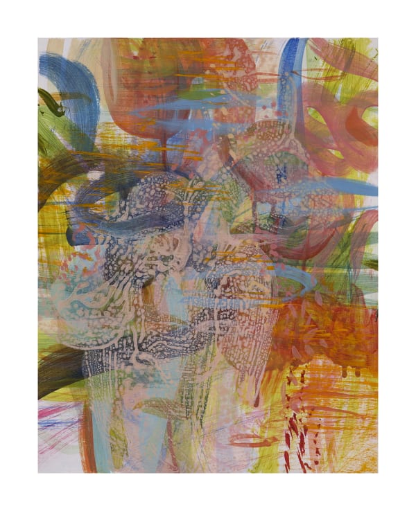 Ginny Sykes Untitled (01/17/13, #4) Acrylic on paper 11 x 14" unframed 17.25 x 20.25" framed