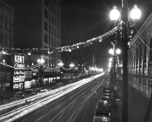 John Hendry, 240 State St from Van Buren Looking North, 1947