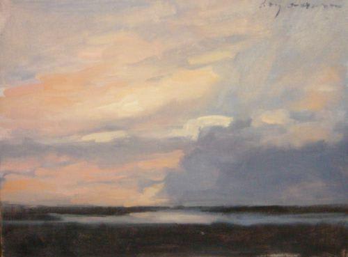 Kate Long Stevenson Seascape Oil on canvas 16 x 12" unframed