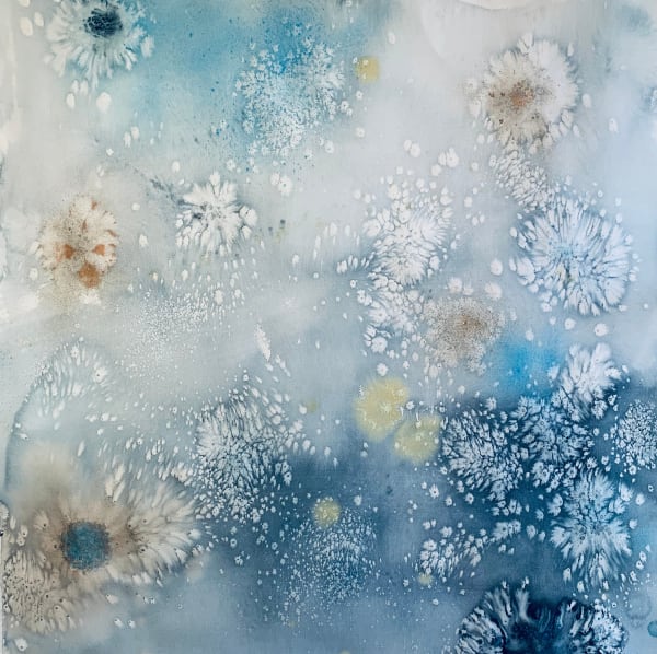 Allison Svoboda Found Fractals 9, 2022 Watercolor on paper 45 x 45" unframed 49.75 x 49.75" framed
