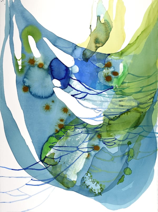 Ana Žanić Viridis V, 2022 Watercolor on paper 30 x 22" unframed 41 x 33.5" framed
