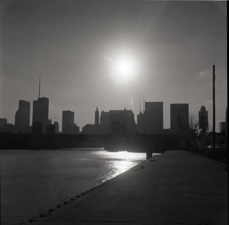 John Hendry, V-44 At the mouth of Chicago River Looking West, 1971