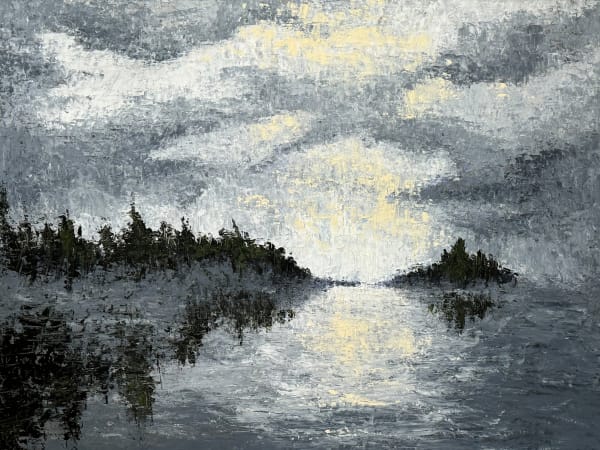 Adam Thomas By the Sea, 2024 Oil & wax on panel 36 x 48"