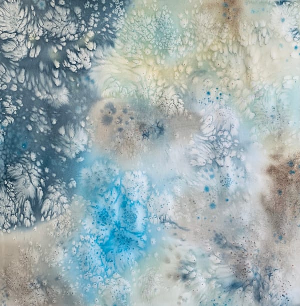 Allison Svoboda Found Fractals 1, 2022 Watercolor on paper 45 x 45" unframed 49.75 x 49.75" framed