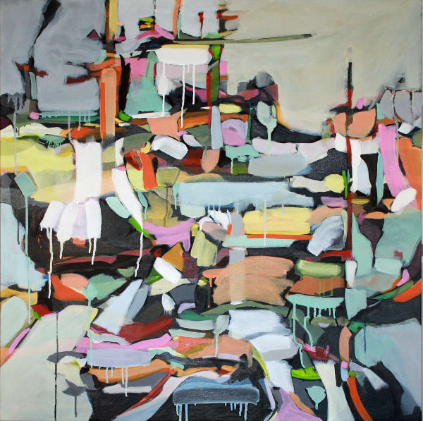 Glynis Tinglof New Territories III Acrylic on canvas 36 x 36" unframed