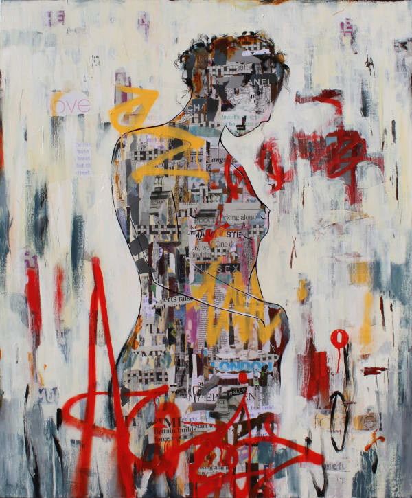 Ridgers & Cobz Urban Femme I Acrylic on canvas 39" x 47" framed