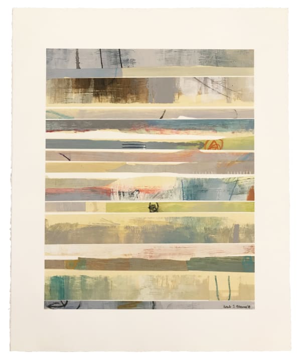 Ursula Brenner Horizons 4433 Acrylic on Paper 18 x 24" unframed 28.5 x 36" framed