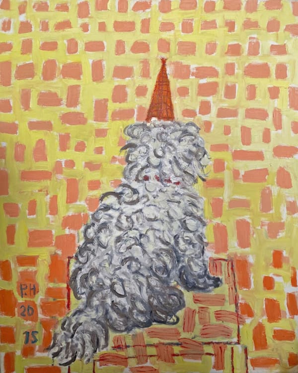 Peter Herrmann, With a red hat, 2015