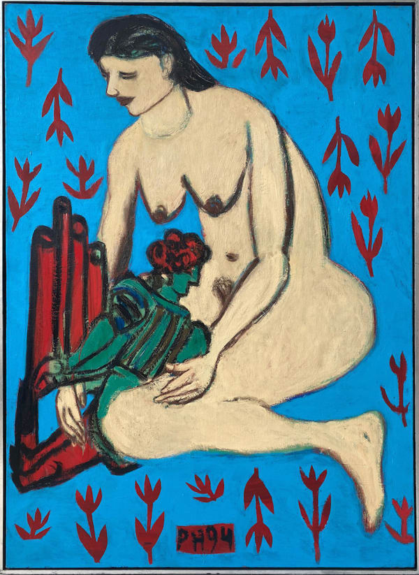 Peter Herrmann, Lady with an organ player, 1994