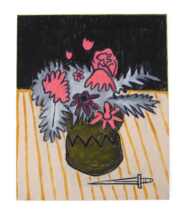 Boris Saccone, Still life with flowers and dagger, 2022