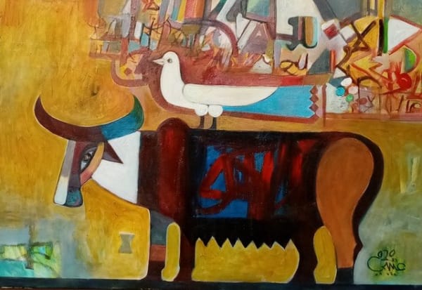 Mohamed Abdella Otaybi, Bull and Dove, 2020
