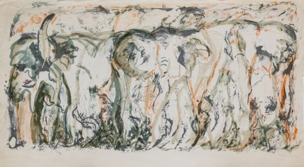 Theresa Musoke, Elephants, circa 1960s