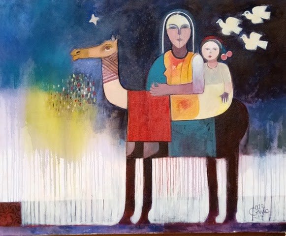 Mohamed Abdella Otaybi, She and the Camel, 2020