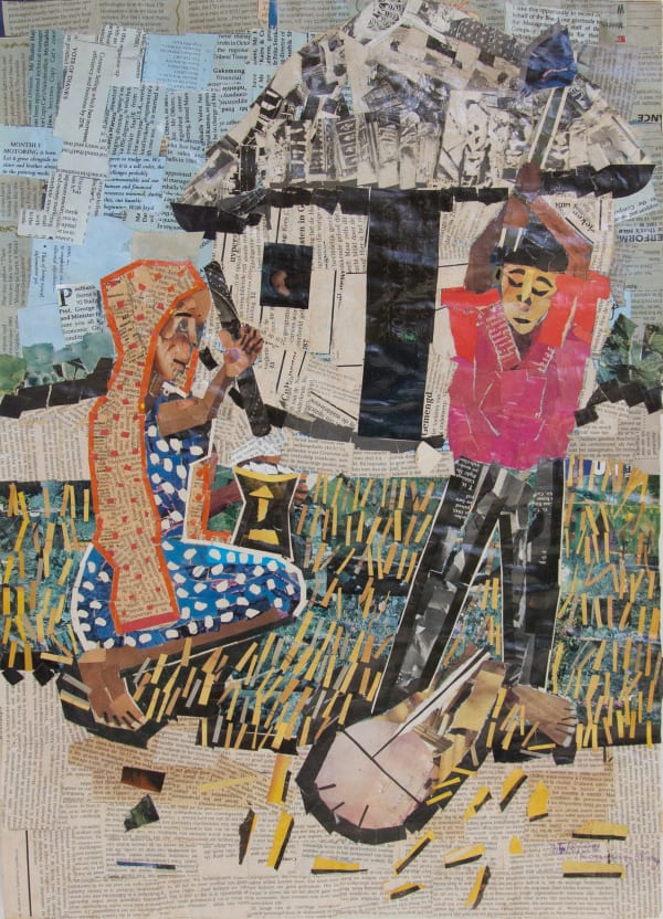 Rosemary Karuga, Woman Pounding, Man Digging, 1992