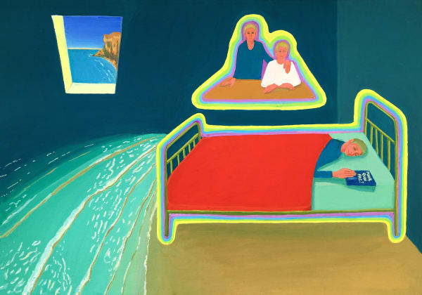 MC Mitout, Les plus belles heures, le lit-mer et le bon Aura, Villa la Brugère, Arromanches.(La Mer fait venir la mère et les médiums du Pourquoi Pas de S.Solinas, les auras du bonheur), 2022