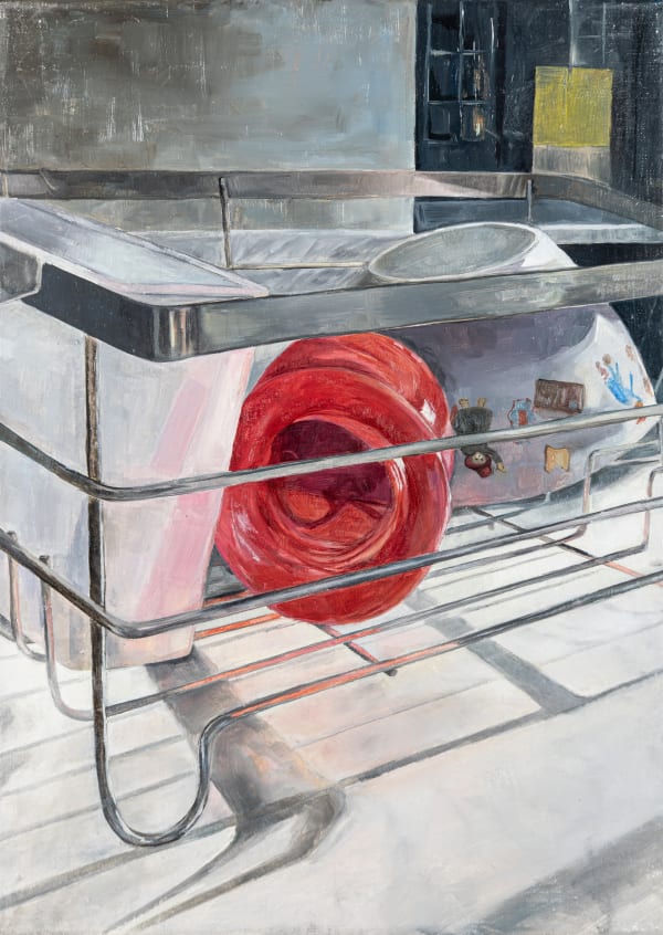 Katherine Perrins, Red Beaker with Bowl, 2020