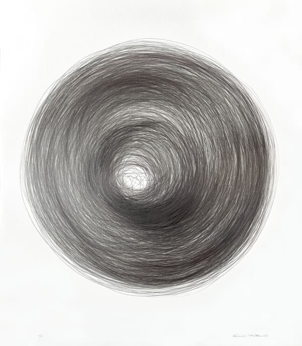 Carali McCall, Work no. 1 Circle Drawing: 1 hour 35 minutes, 2025