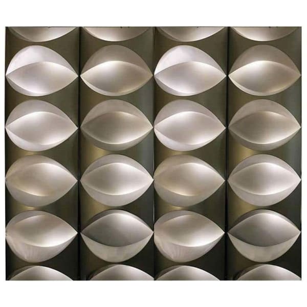 Aluminum Modular Wall Mounted Light Panels | 铝制模块化壁挂灯板（五组）, 1960s