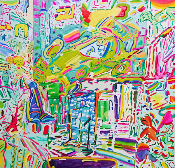 Tomoko Takagi, Painting by a friend , 2020