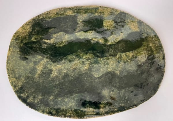ARD, Oval green plate with wave detail, 2025