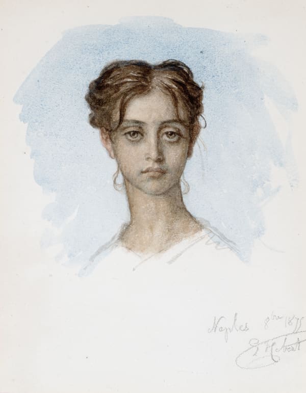 ERNEST HÉBERT, Portrait of a young Neapolitan woman, 1875