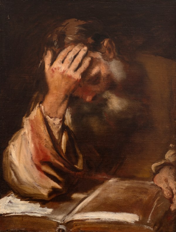 FEDERICO BAROCCI, Man Reading, c. 1605 - 7