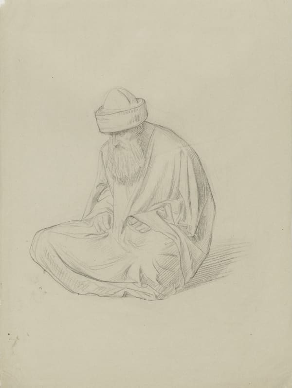 JEAN-LÉON GEROME, A seated man in prayer