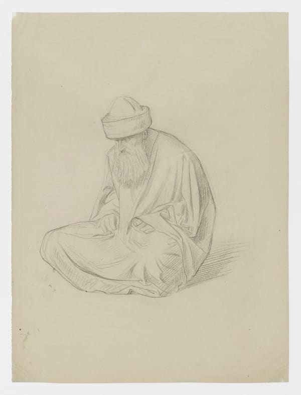 JEAN-LÉON GEROME A seated man in prayer