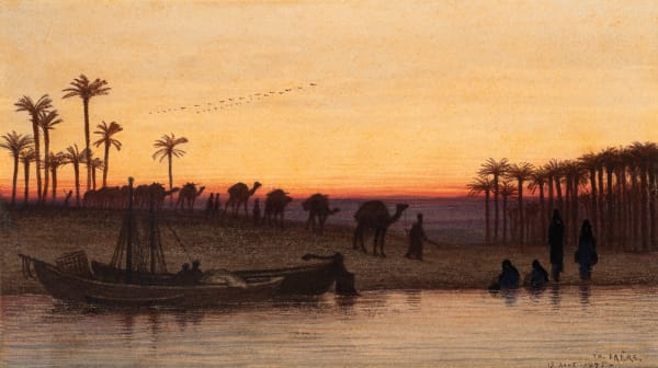 CHARLES THEODORE FRERE, Sunset on the nile