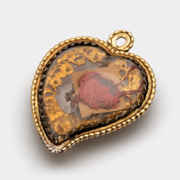 Heart-Shaped Reliquary Pendant of St Lawrence, Spain, 18 th century
