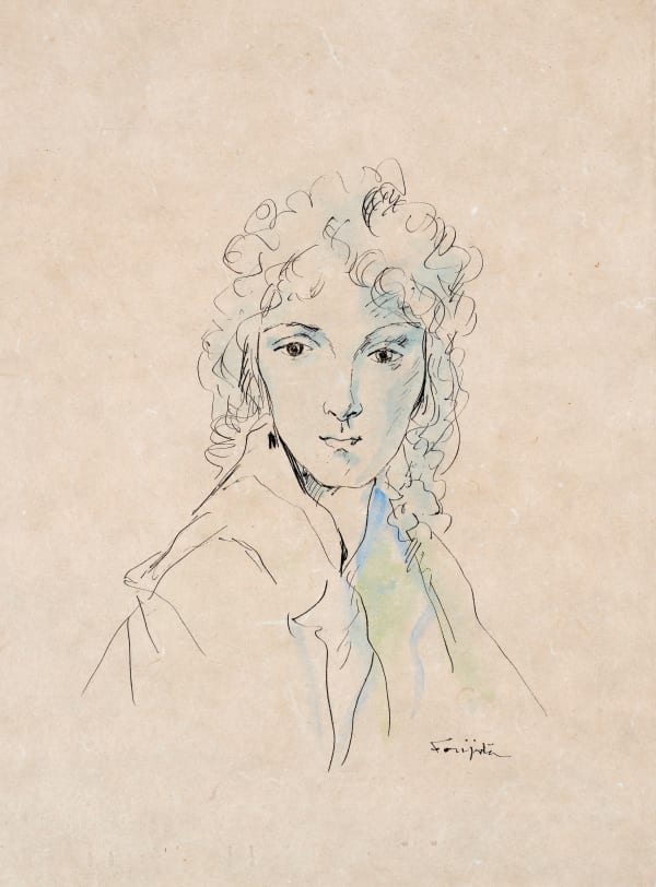 LEONARD TSUGUHARU FOUJITA, Jeune femme en peignoir