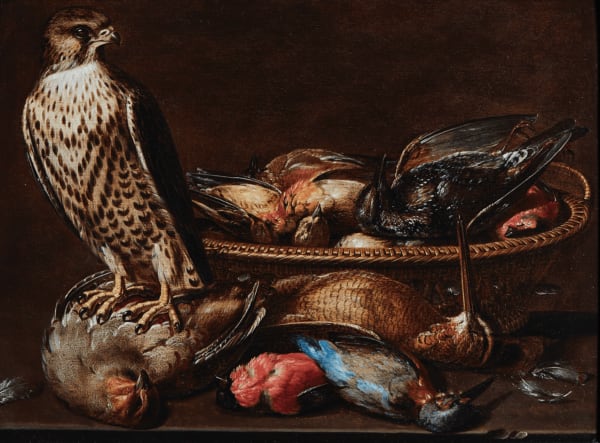 CLARA PEETERS, Still life with a peregrine falcon and its prey, c. 1612 - 21