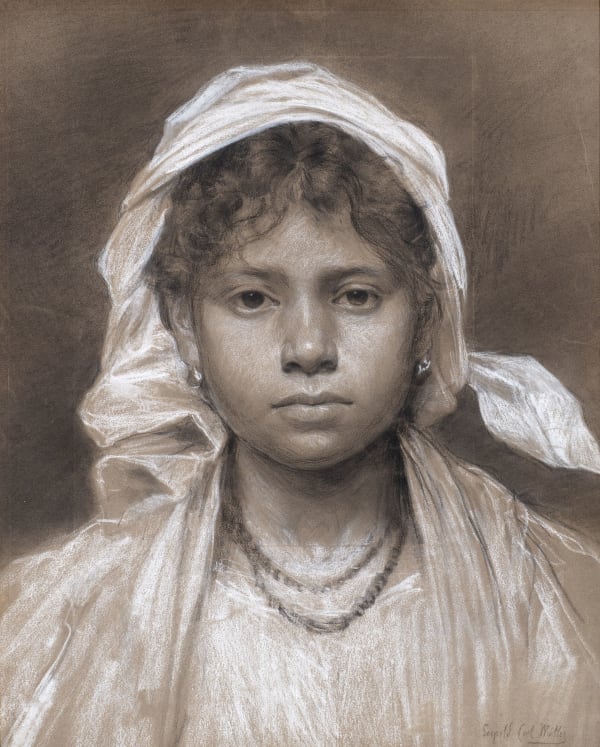 LEOPOLD CARL MÜLLER, Portrait of a south Italian girl, c. 1872